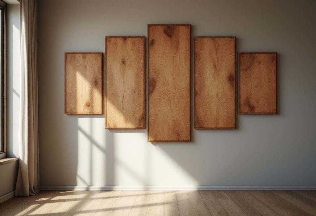 Transformez vos murs avec un lot de 5 plaques de parement en bois