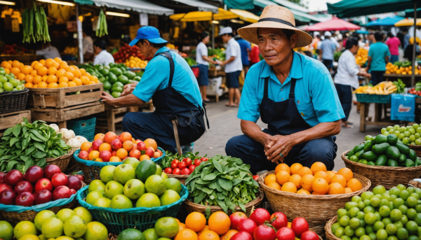 Marchés frais et qualité alimentaire locale en Thaïlande